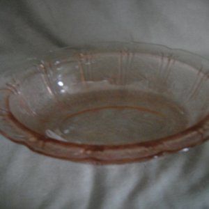 1930's Jeannette CHERRY BLOSSOM Pink Depression Glass 9" Oval Dish